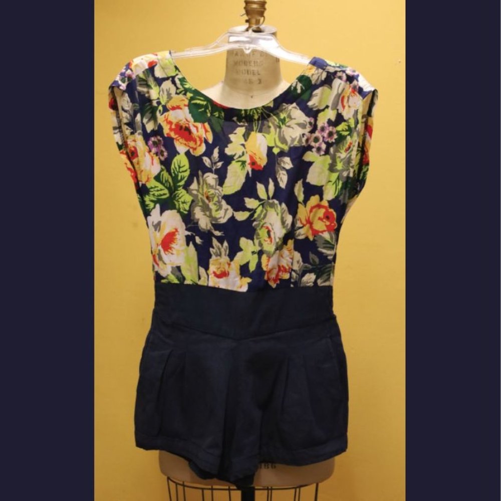 Vintage Style Floral Summer Jumpsuit